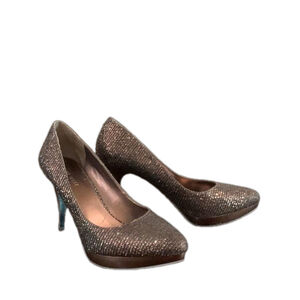 Size 8 Nine West bronze sparkle heels size 8